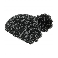 Celtek Slouchy Pom Black Beanie Mujer&apos;s Hat New Black & Gray NWT 844096068038 eb-86970896